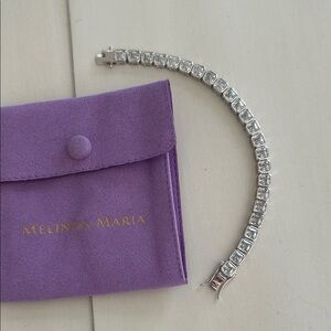 Melinda Maria Duchess Tennis Bracelet - Silver|White Diamondettes